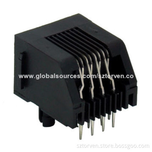 PCB Jack, 1x1 Side Entry, Available in 4P2C-8P8C, 1.5A Current Rating